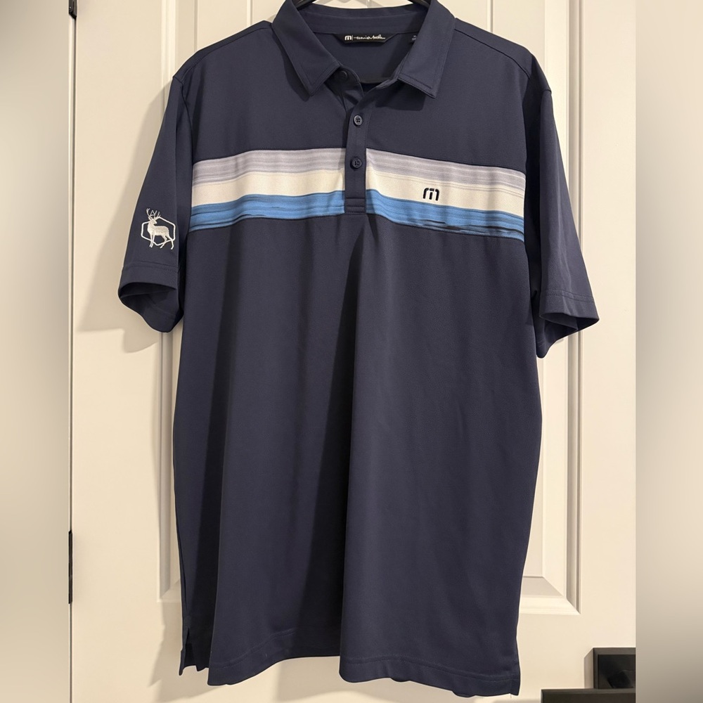 Travis Mathew Navy Blue Golf Polo